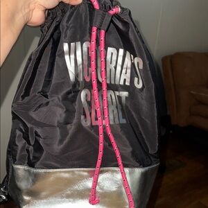 Victoria's Secret Black and Silver Backpack